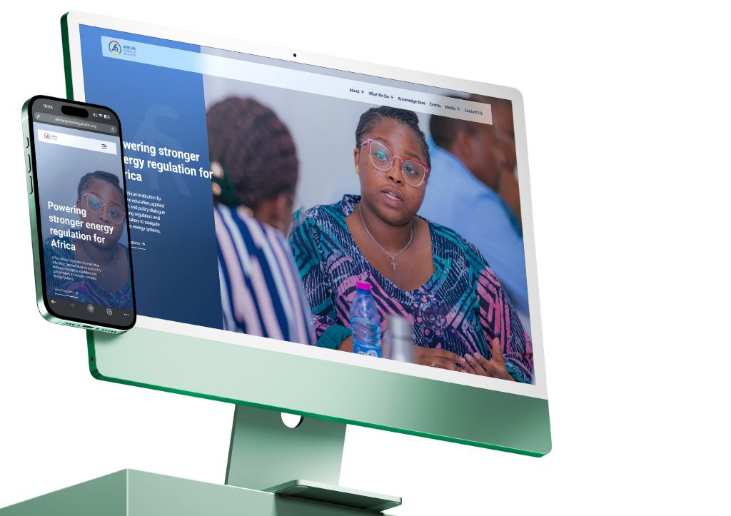 African School of Regulation Website mockup