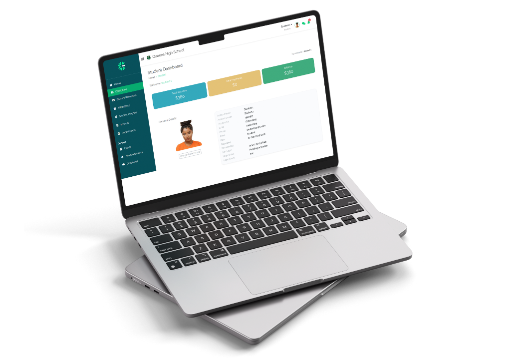 Gramia Technologies School Management mockup