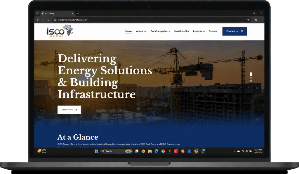ISCO Group Website mockup